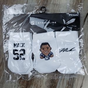 NWT Khalil Mack # 52 Chicago Bears Socks 0-12 M